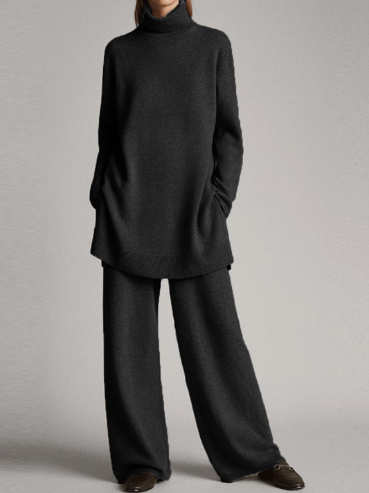 Elina | Conjunto De Jersey Oversize Con Cuello Alto