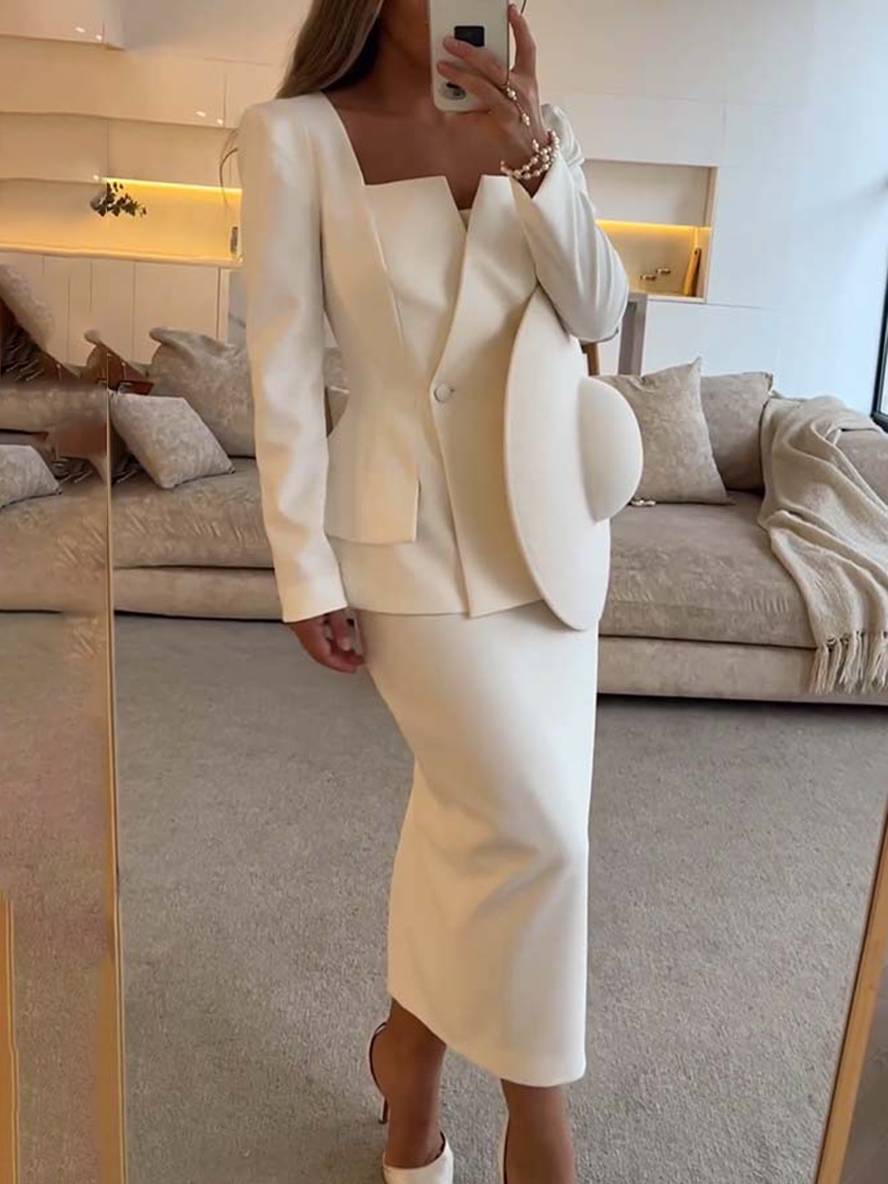 Valeria | Conjunto Elegante De Blazer Y Falda