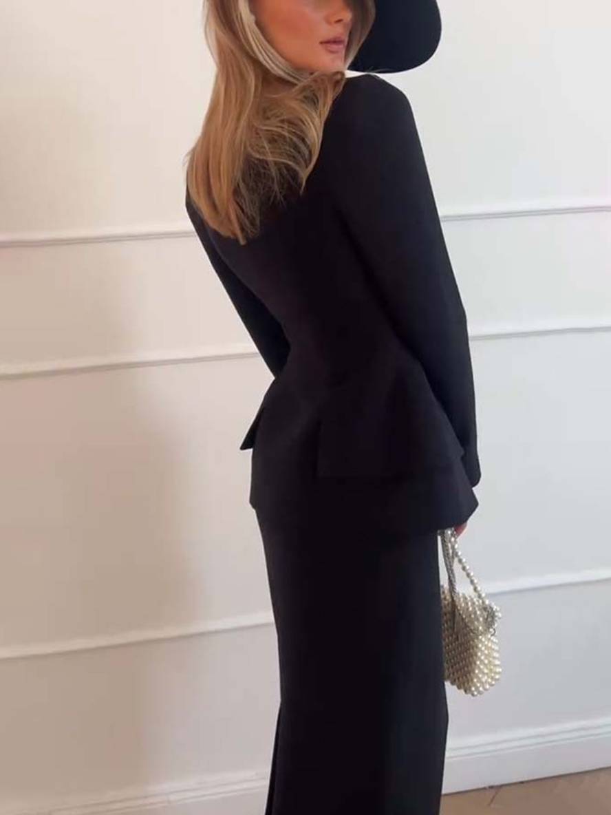 Valeria | Conjunto Elegante De Blazer Y Falda