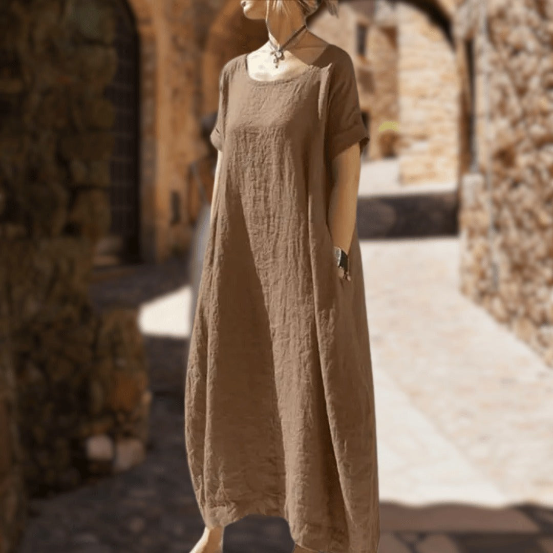 Kea | Vestido Maxi Con Corte Holgado