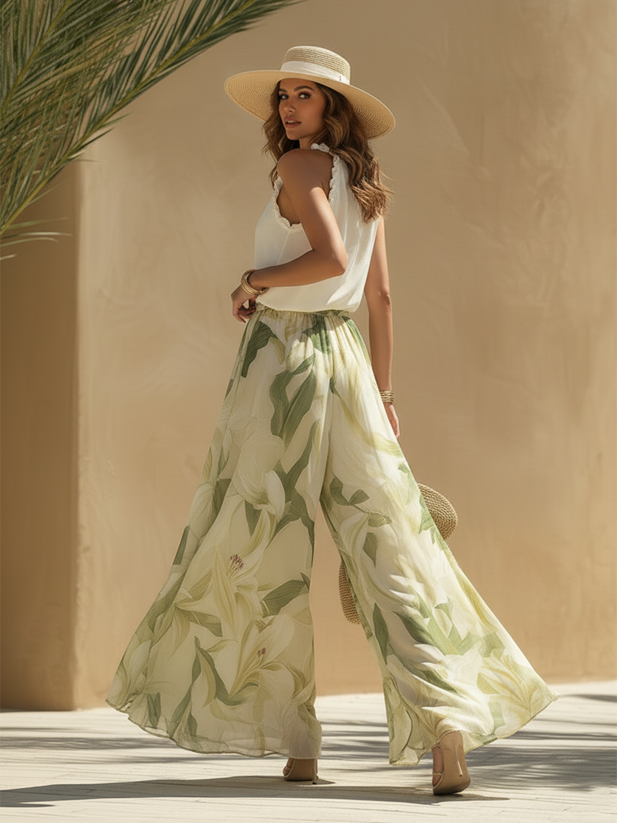 Lysandra | Conjunto Fluido Elegante Con Estampado Floral