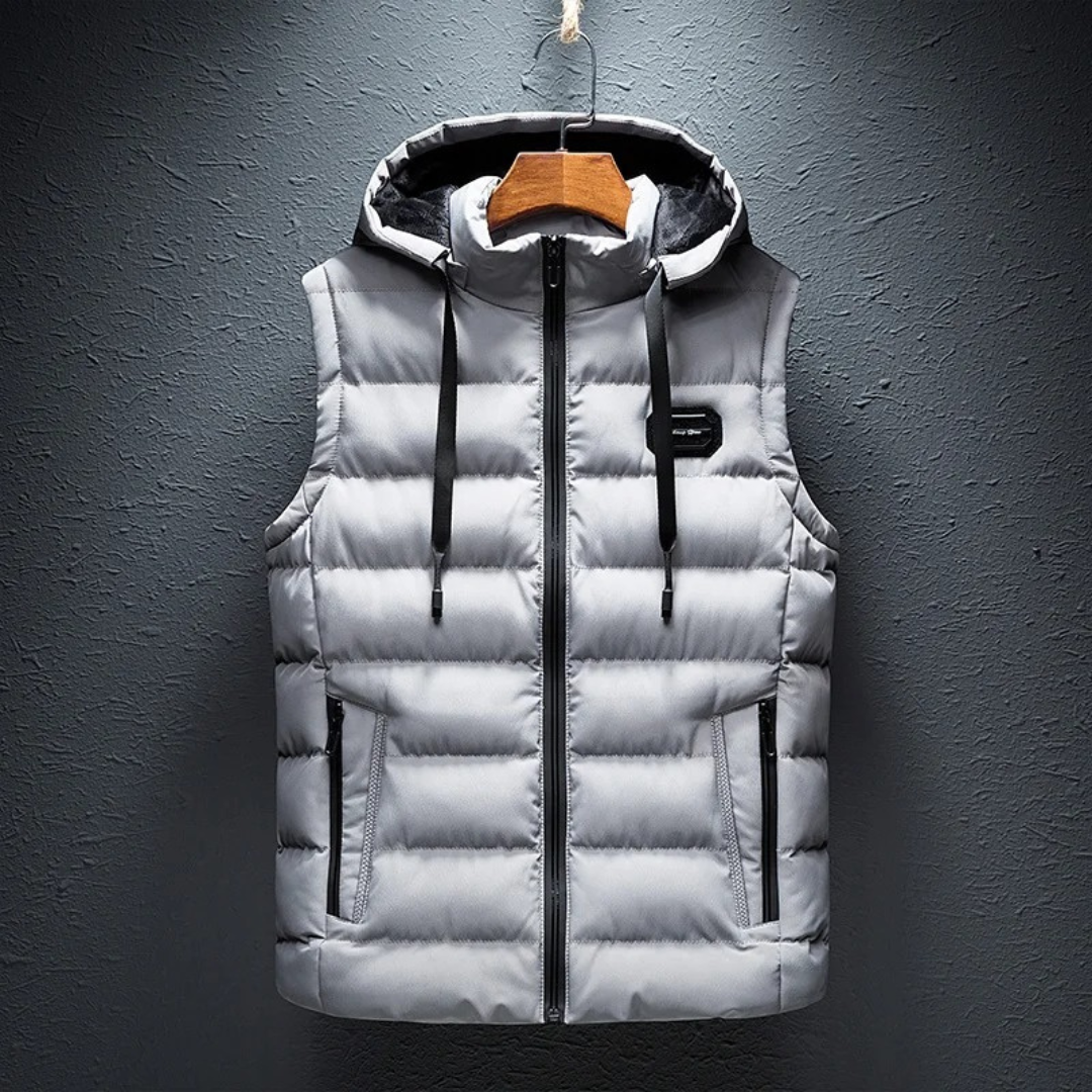 Iván - Chaleco Acolchado Con Capucha Invierno