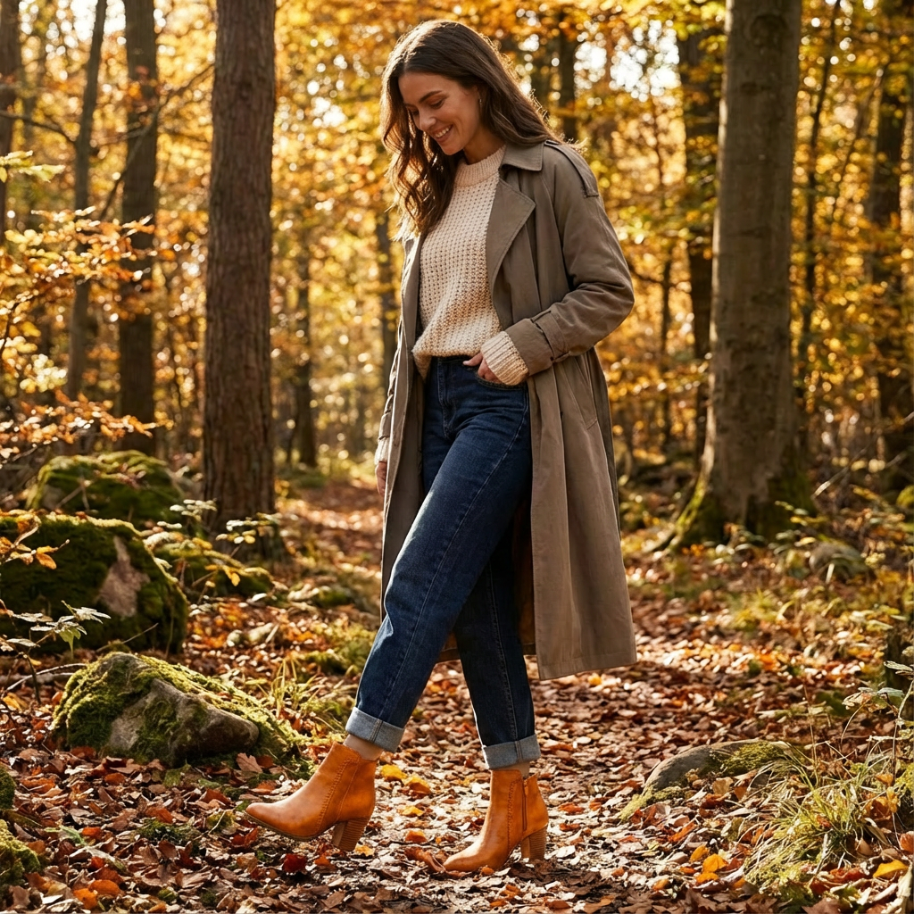 Kayla | Botines De Tacón Ancho Elegantes