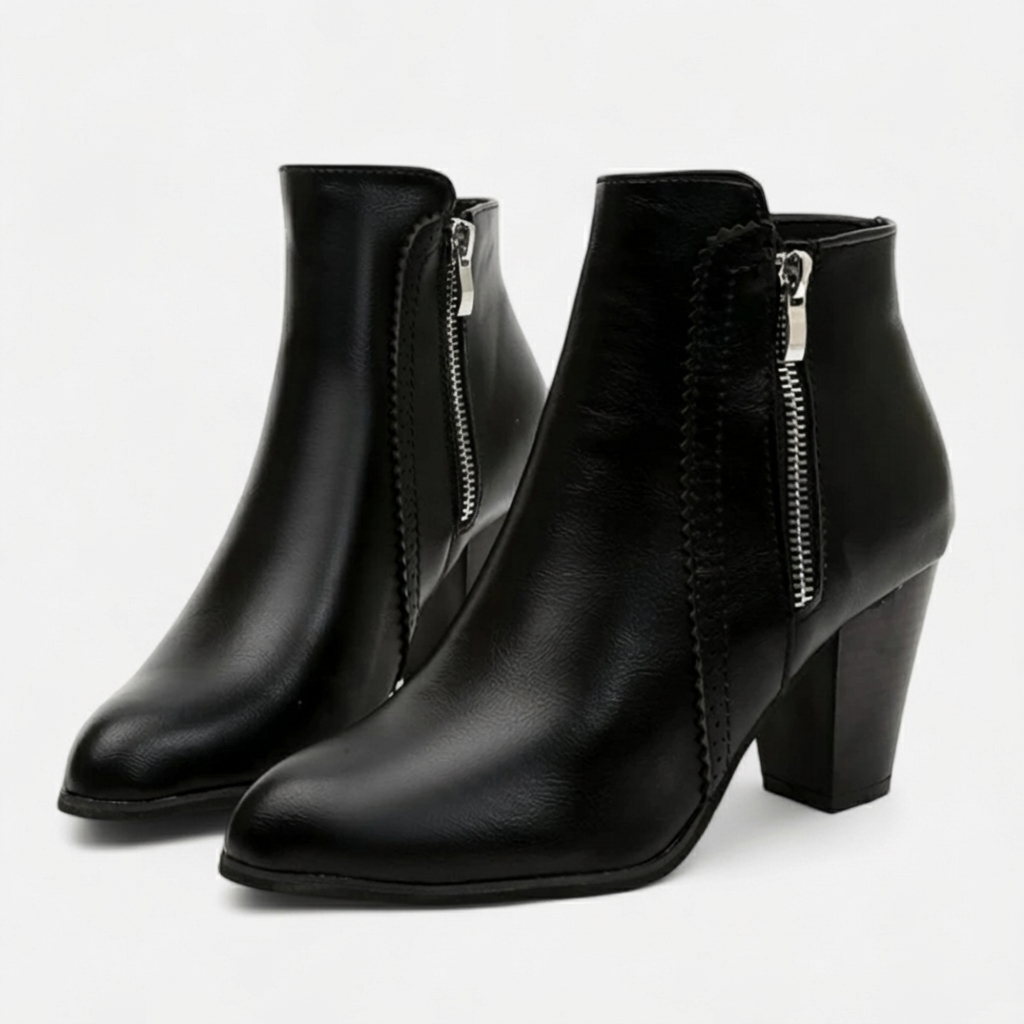 Kayla | Botines De Tacón Ancho Elegantes