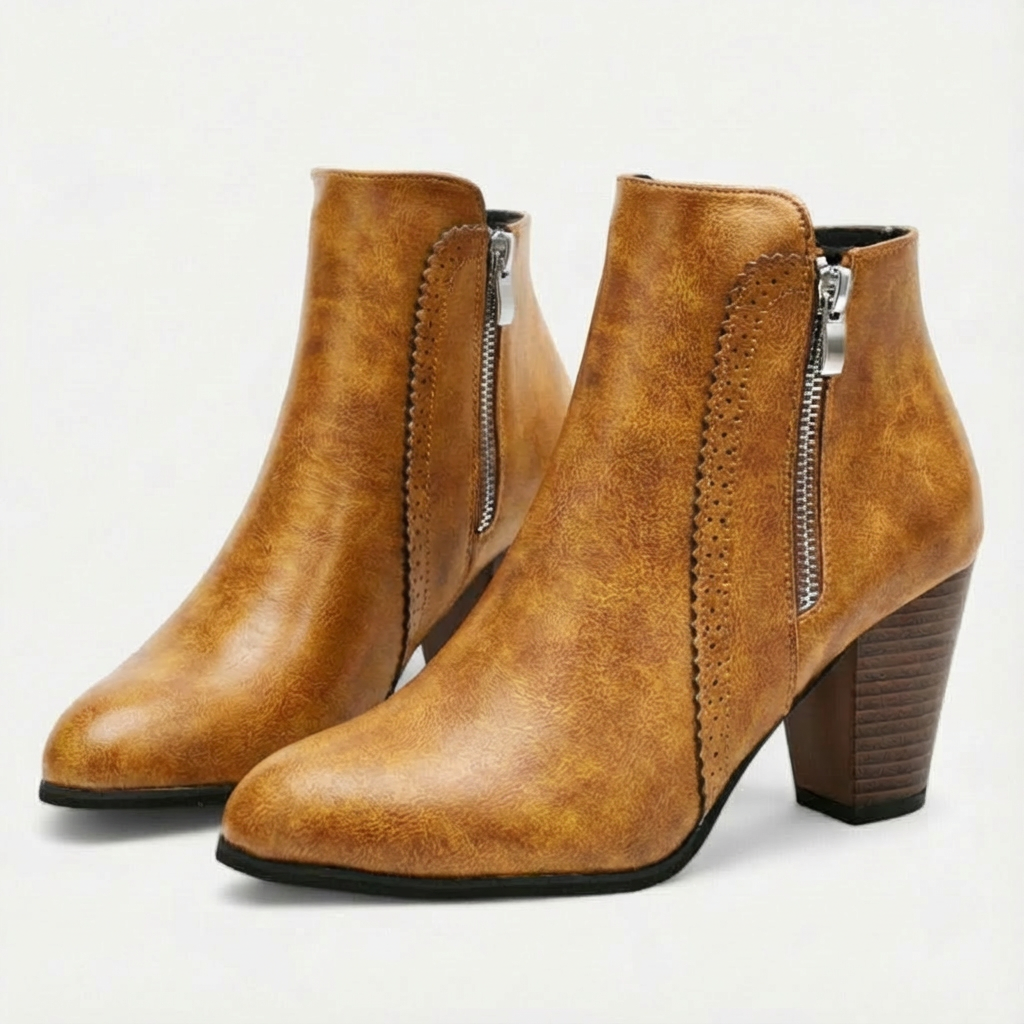Kayla | Botines De Tacón Ancho Elegantes