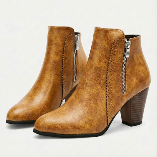 Kayla | Botines De Tacón Ancho Elegantes