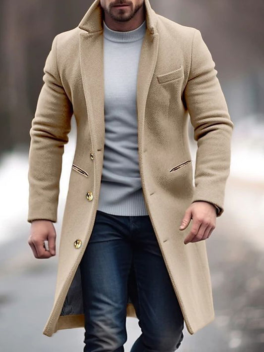 Axel - Abrigo De Lana Con Cuello Alto Para Hombre