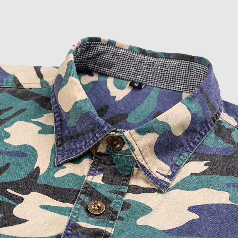 Camisa Diseño Camuflaje De Algodón Andrew Timeless