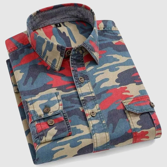 Camisa Diseño Camuflaje De Algodón Andrew Timeless