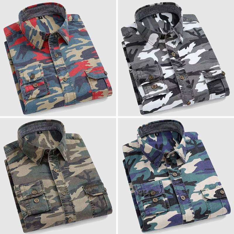 Camisa Diseño Camuflaje De Algodón Andrew Timeless