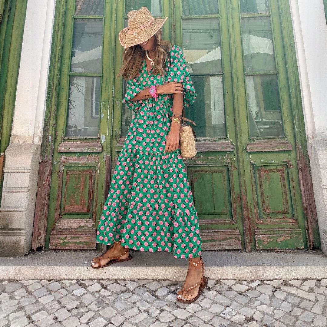 Elira | Vestido Bohemio Natural