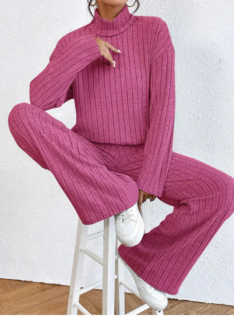 Set Dayana - Jerseys De Cuello Alto y Pantalones De Punto
