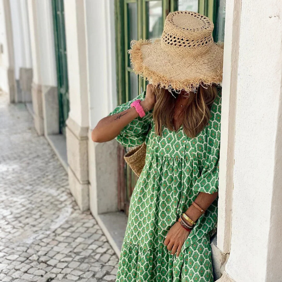 Elira | Vestido Bohemio Natural