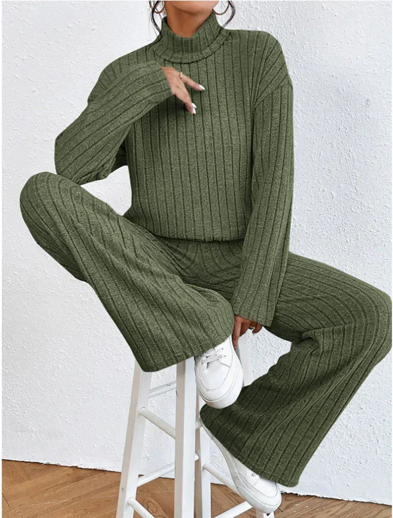 Set Dayana - Jerseys De Cuello Alto y Pantalones De Punto