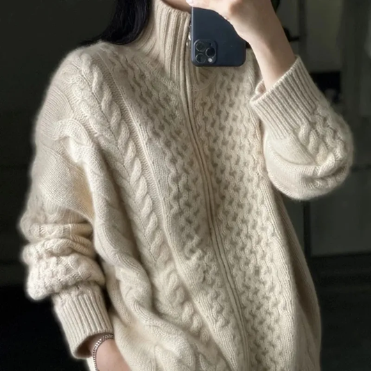 Jersey De Cuello Alto De Cachemira