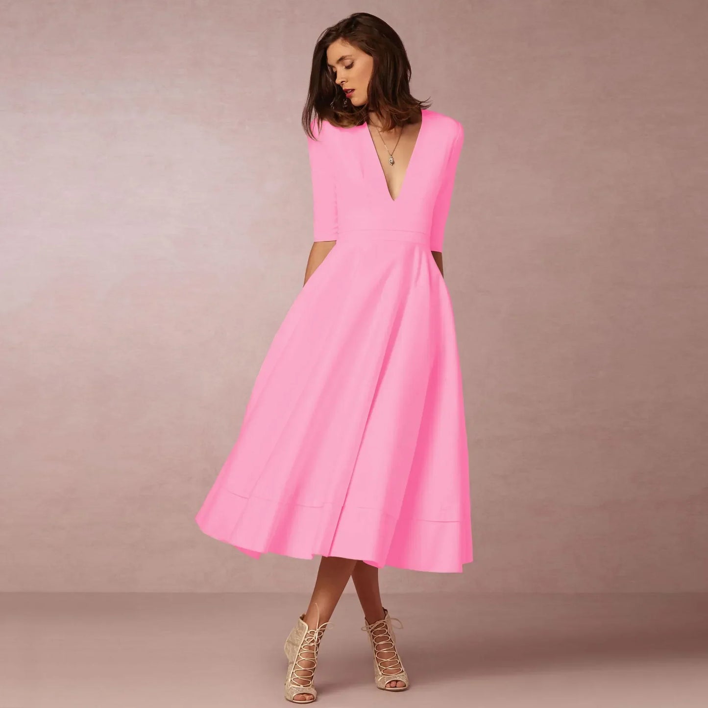 Mariela | Vestido Midi Con Escote En V