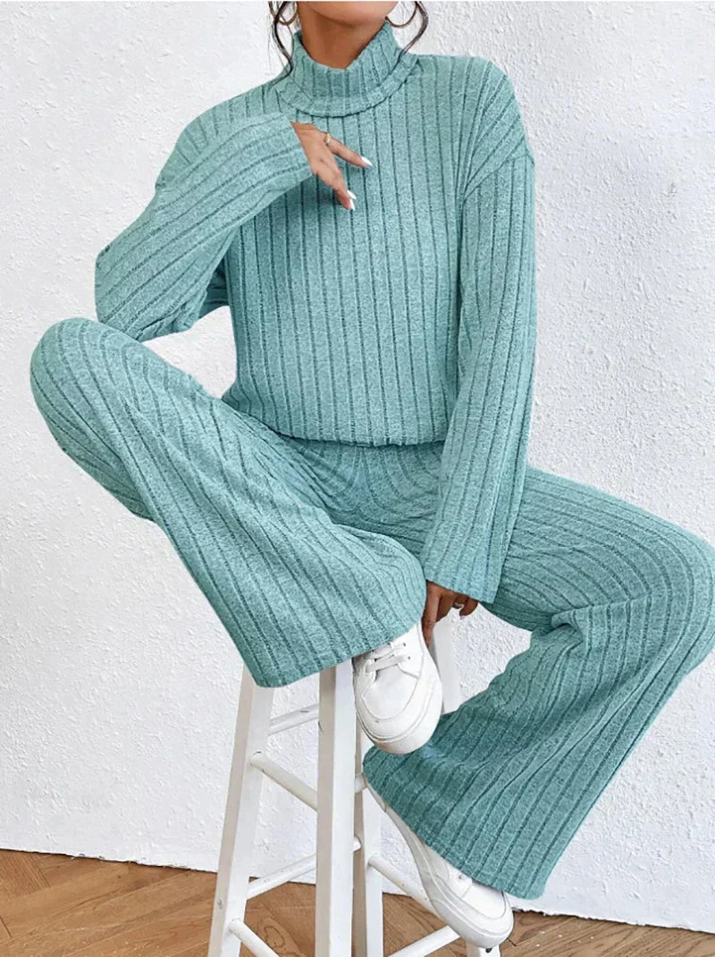 Set Dayana - Jerseys De Cuello Alto y Pantalones De Punto