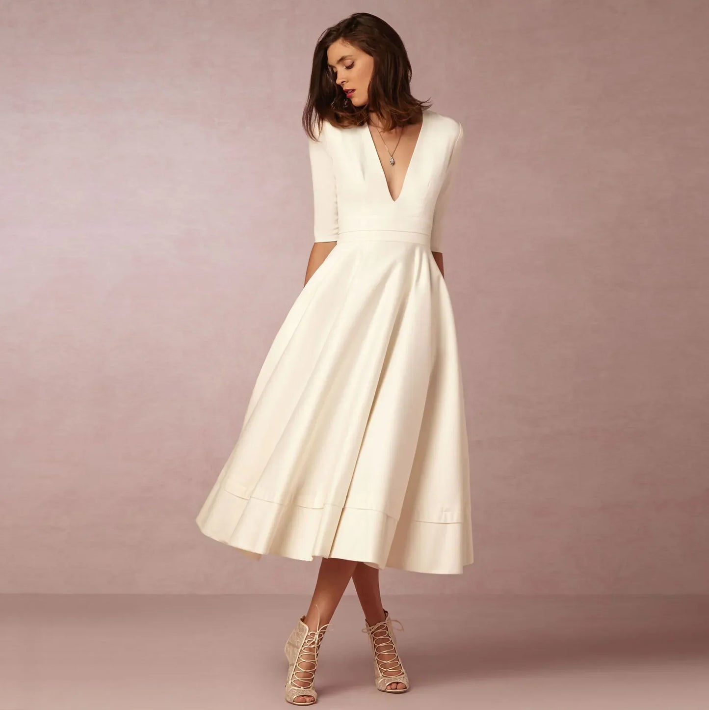 Mariela | Vestido Midi Con Escote En V