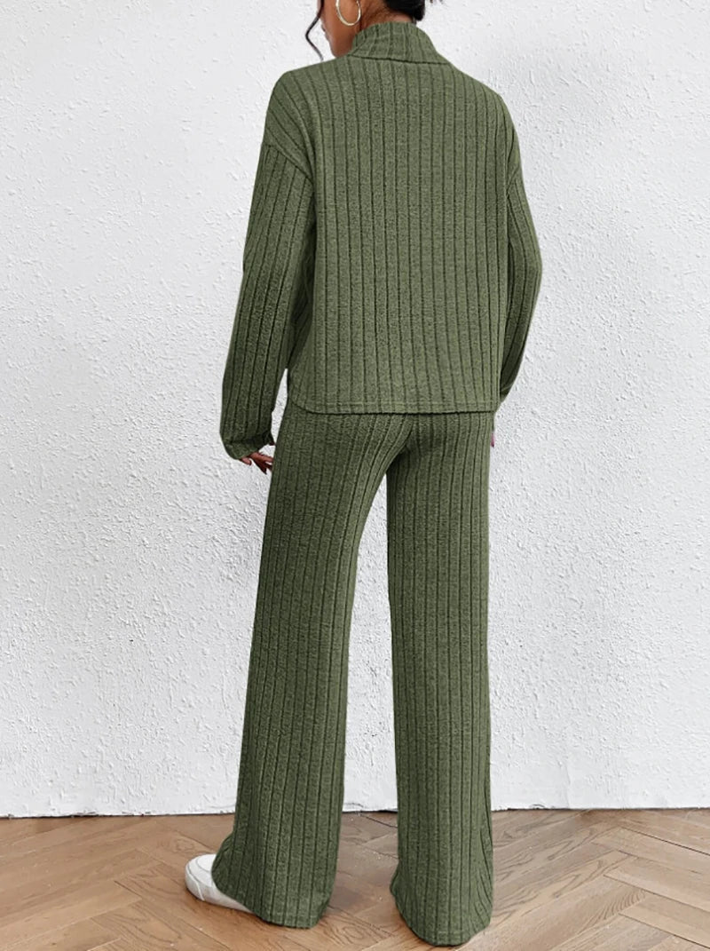 Set Dayana - Jerseys De Cuello Alto y Pantalones De Punto