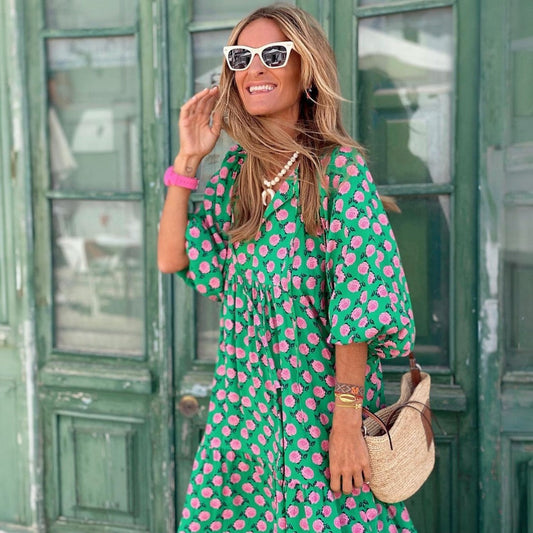 Elira | Vestido Bohemio Natural