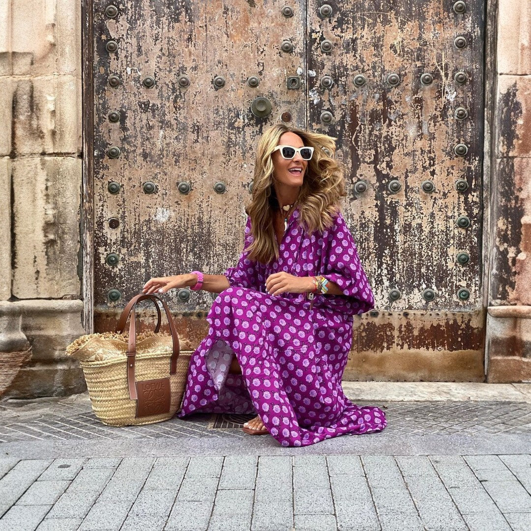 Elira | Vestido Bohemio Natural