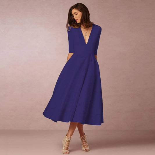 Mariela | Vestido Midi Con Escote En V