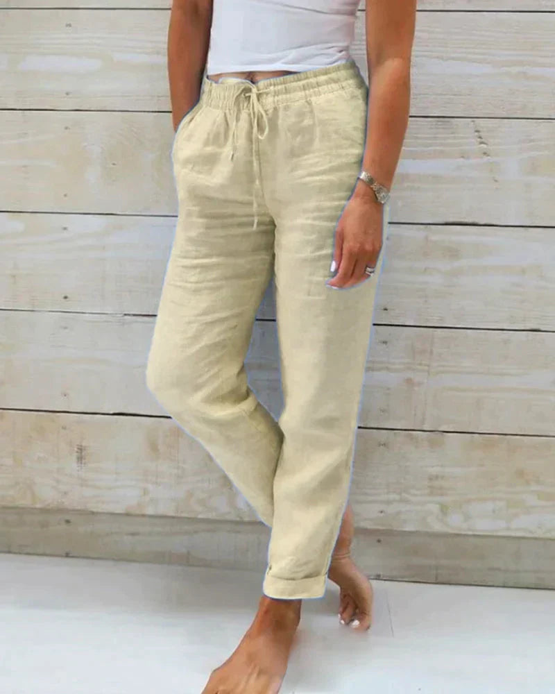 Stacy - Pantalones De Lino Para Mujer
