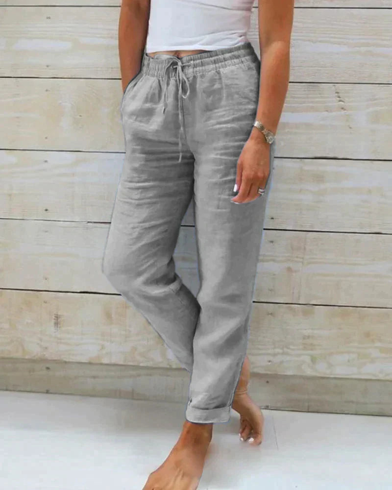 Stacy - Pantalones De Lino Para Mujer