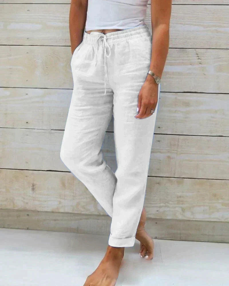 Stacy - Pantalones De Lino Para Mujer