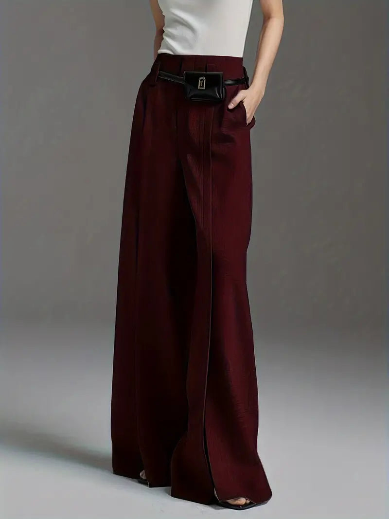 Aaliyah – Pantalón Elegante Con Cintura Alta Y Perneras Anchas