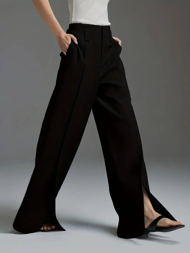 Aaliyah – Pantalón Elegante Con Cintura Alta Y Perneras Anchas