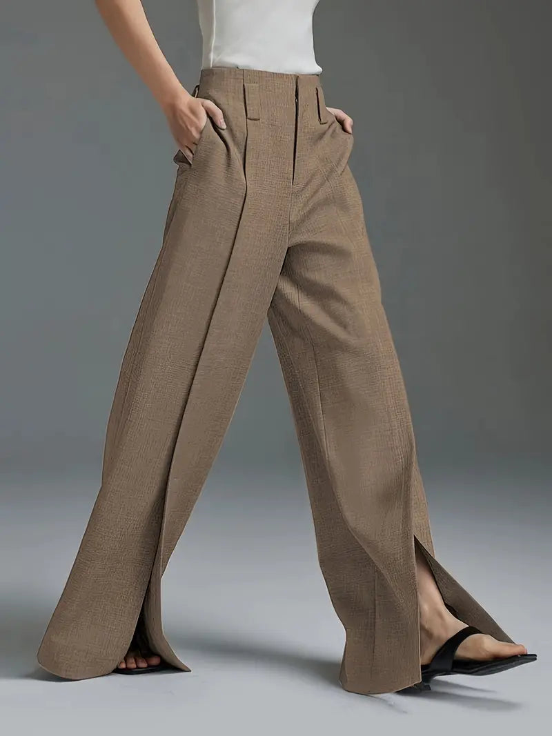 Aaliyah – Pantalón Elegante Con Cintura Alta Y Perneras Anchas