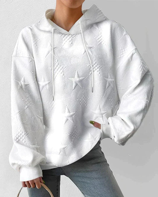 Anna - Sudadera Blanca de Manga Larga