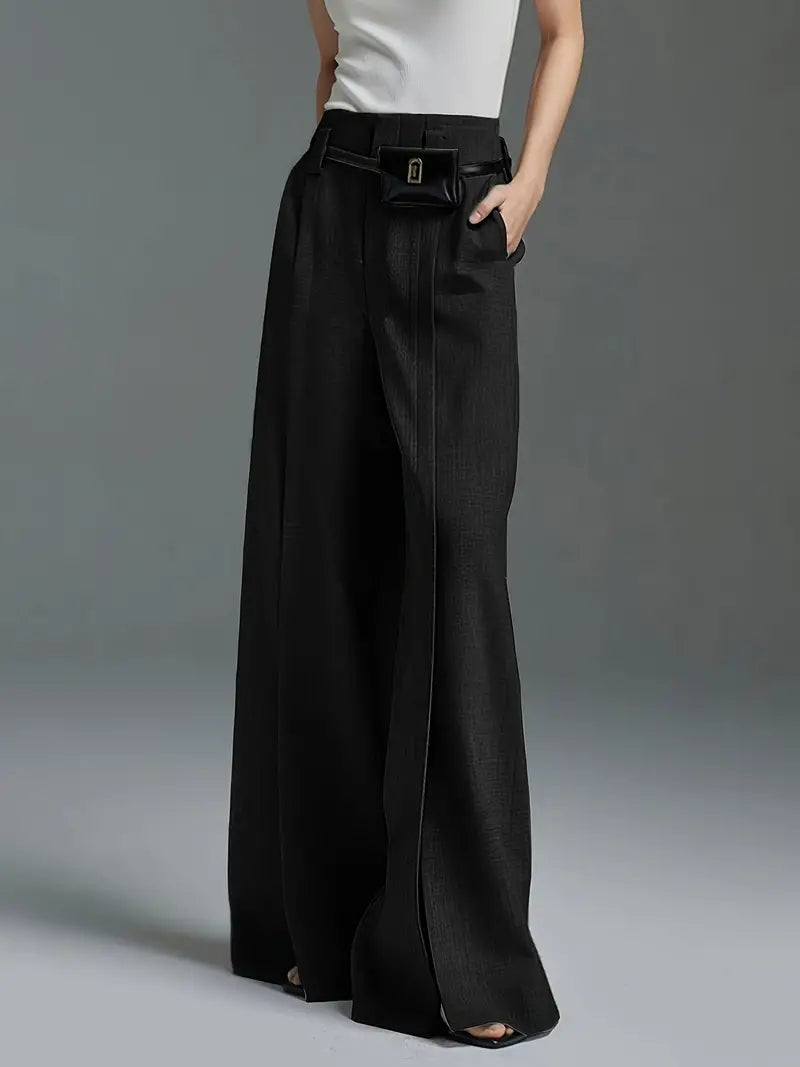 Aaliyah – Pantalón Elegante Con Cintura Alta Y Perneras Anchas