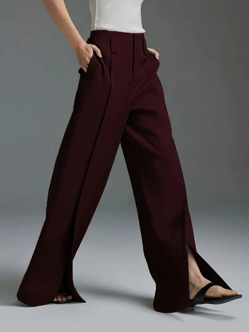 Aaliyah – Pantalón Elegante Con Cintura Alta Y Perneras Anchas