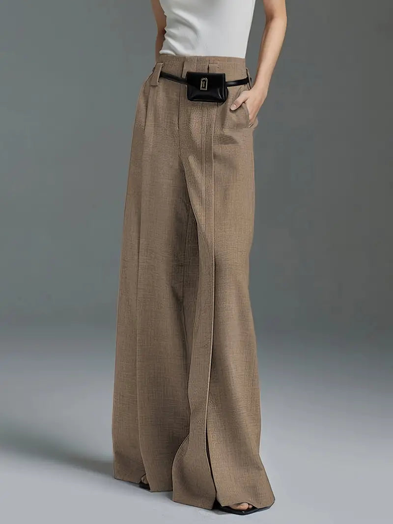 Aaliyah – Pantalón Elegante Con Cintura Alta Y Perneras Anchas