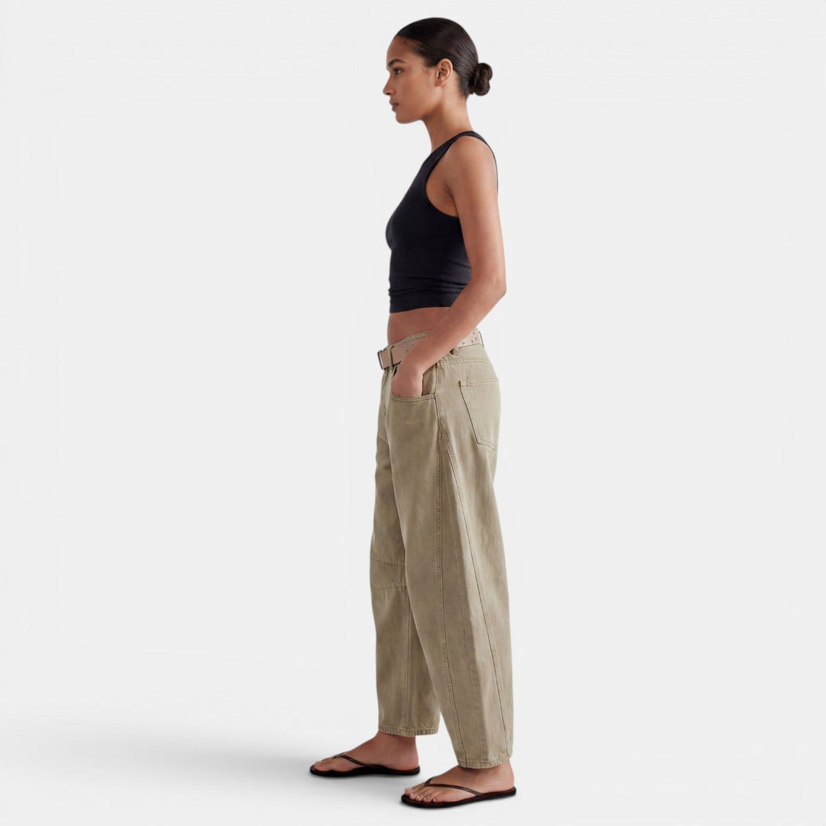 Karina | Jeans Mujer Elasticos Tiro Medio Pierna Ancha