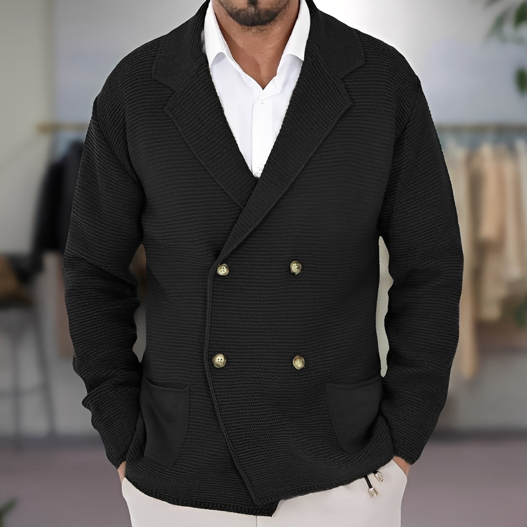 Alfred - Chaqueta De Punto Doble Botonadura Casual para Hombres