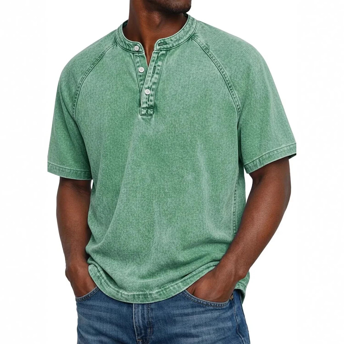 Mateo | Camisa Vintage-Henley Atemporal