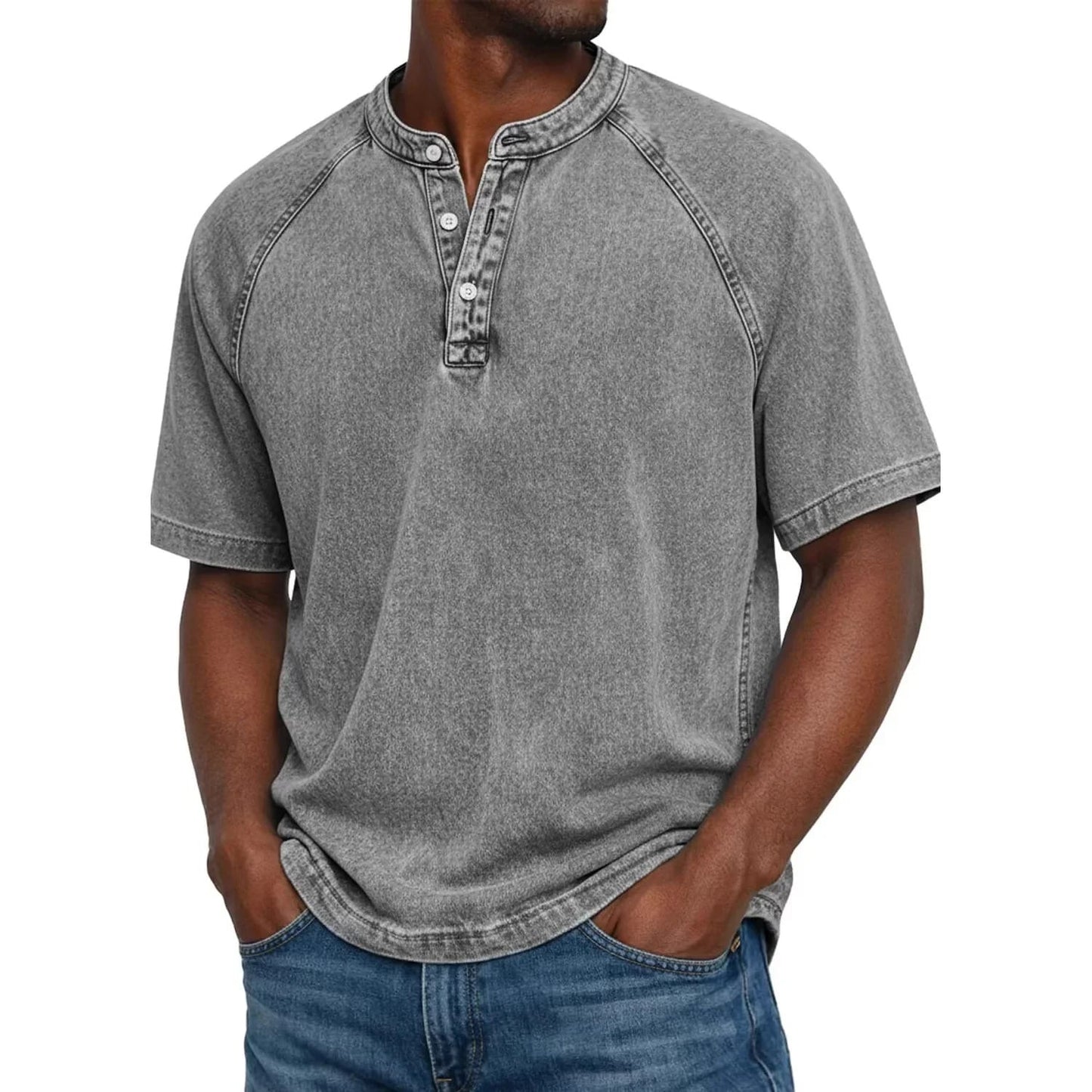 Mateo | Camisa Vintage-Henley Atemporal