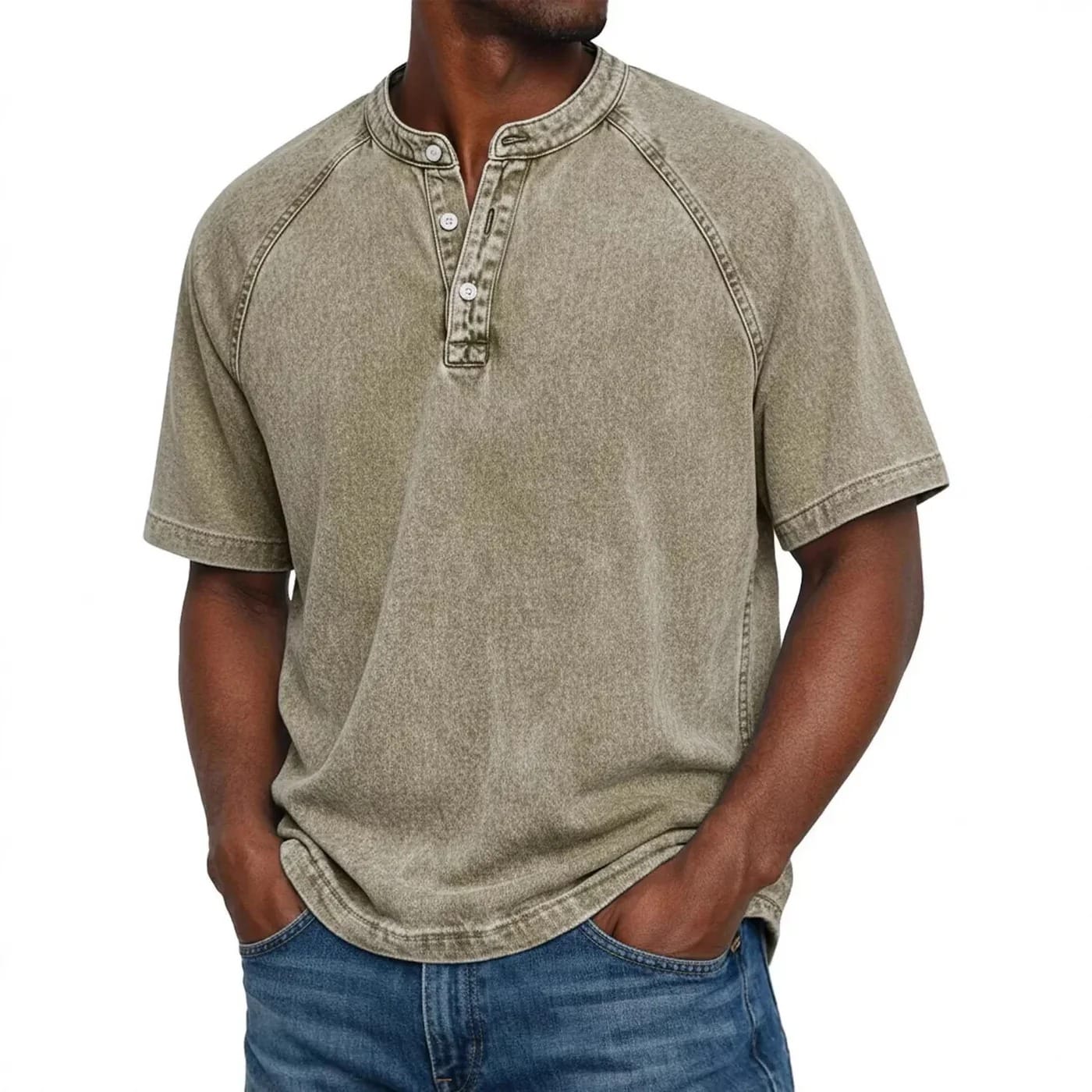 Mateo | Camisa Vintage-Henley Atemporal