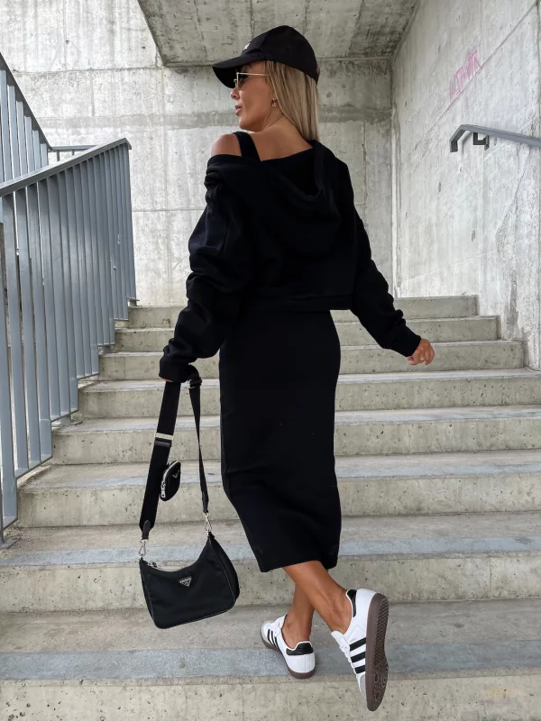 Conjunto Sharon Vestido Sin Mangas y Sudadera Con Capucha