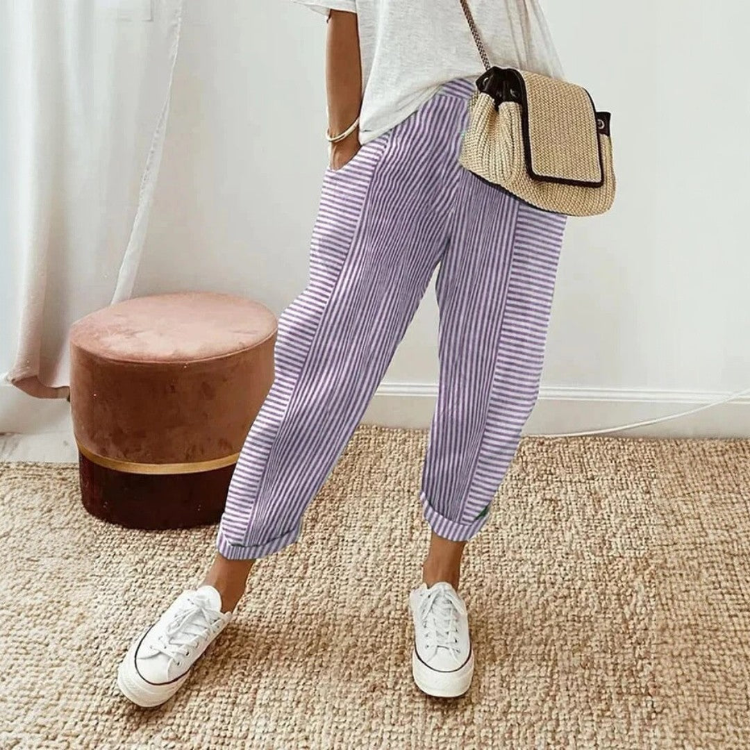Silvia | Pantalones A Rayas