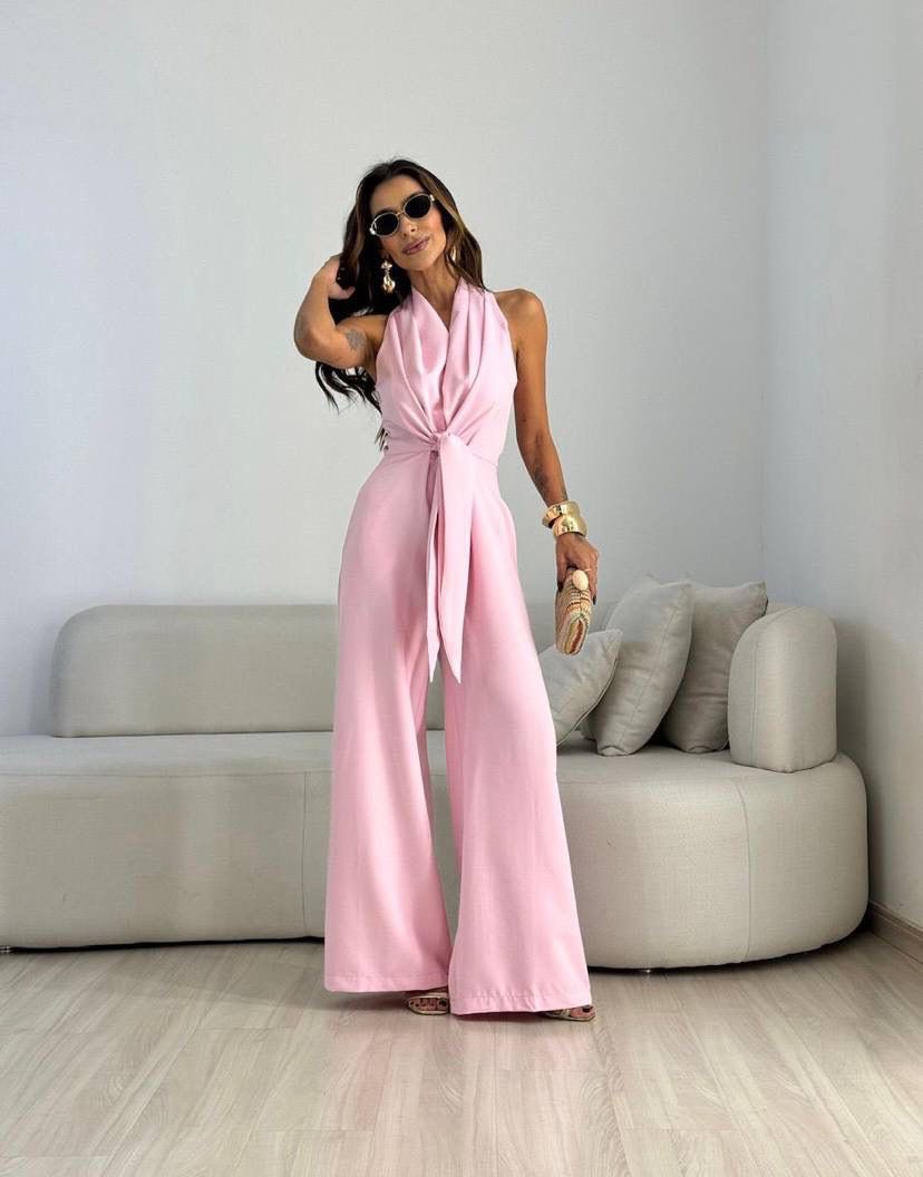 Bethania | Mono Elegante Mujer Diseño Fluido Con Cintura Definida Y Pierna Ancha