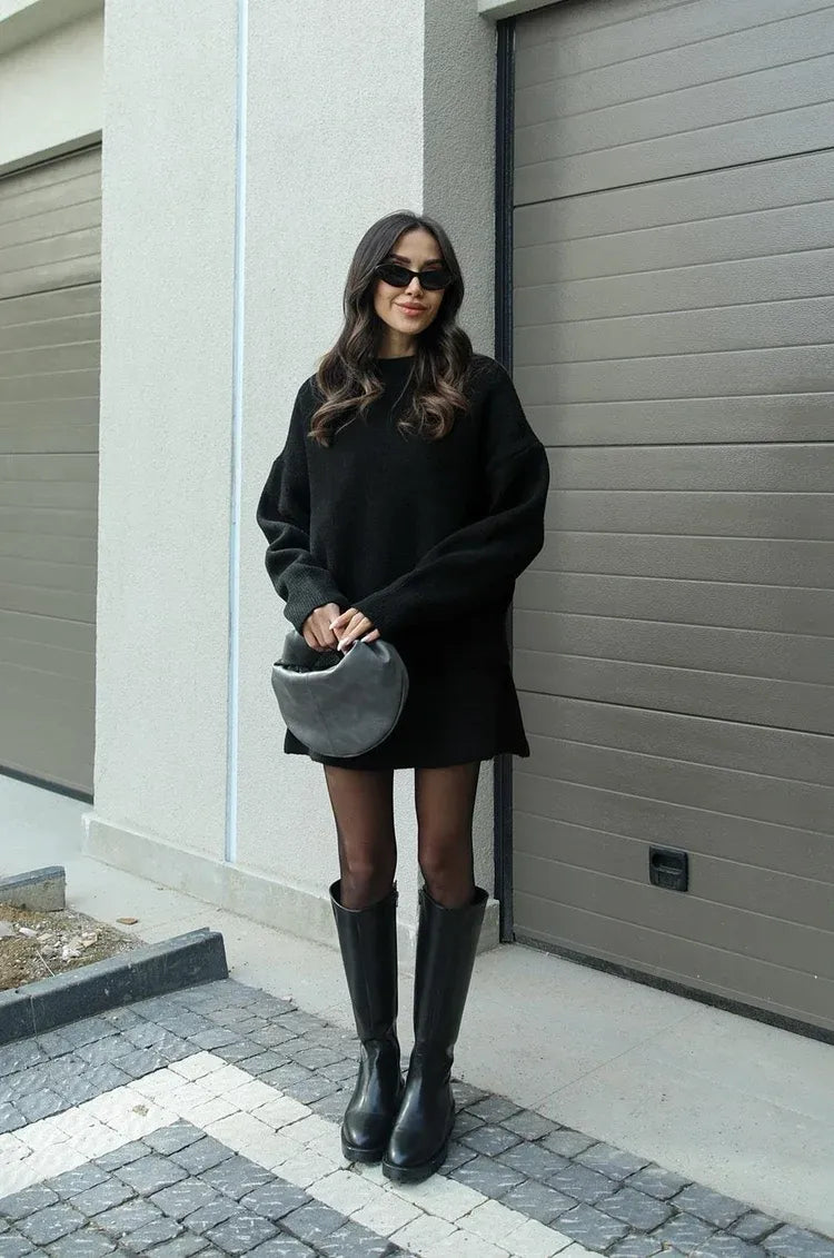Helena - Traje De Falda De Punto (Top + Falda)