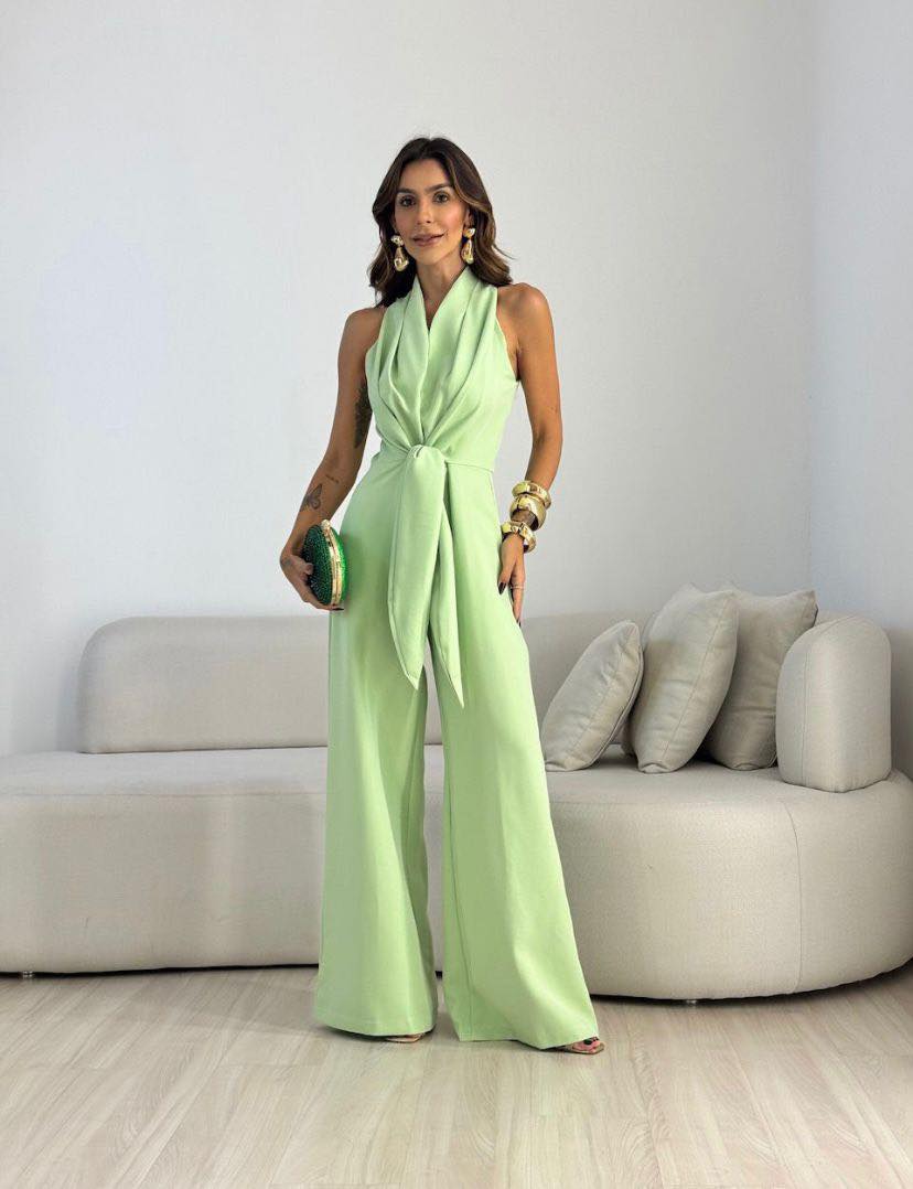 Bethania | Mono Elegante Mujer Diseño Fluido Con Cintura Definida Y Pierna Ancha