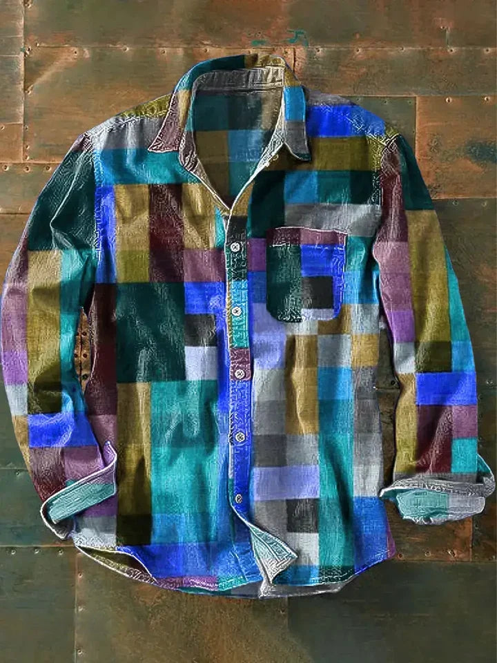 Spencer - Camisa Unisex a Cuadros de Colores
